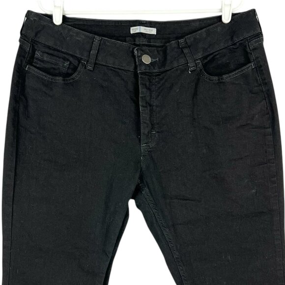Riders by Lee Women's Stretch Black Denim Jeans Size 18P Boot Cut Mid Rise - Picture 3 of 12